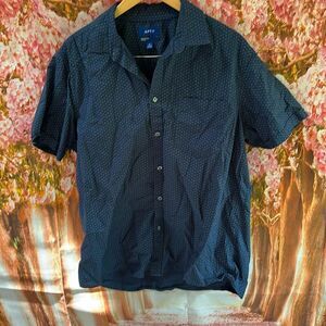 Apt. 9 Premier Flex Short Sleeve Button Down Dress Shirt Men’s Size XL